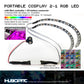 2 Cosplay lights Multicolor RGB 12" inch LED Strips Mini Controller - Blink Fade Flexible Cuttable every 2" portable string costume props light