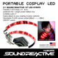 2 Sound reactive 12" inch LED Strip Lights - Cosplayer sound activate lights cuttable portable string light for cosplay party costume