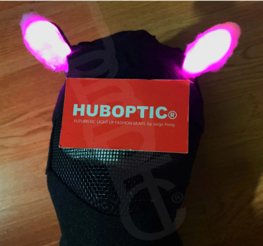 Cosplay Rabbit Light Up Ears Costume Sound Reactive HUBOPTIC® Gear Customization ledgears100001