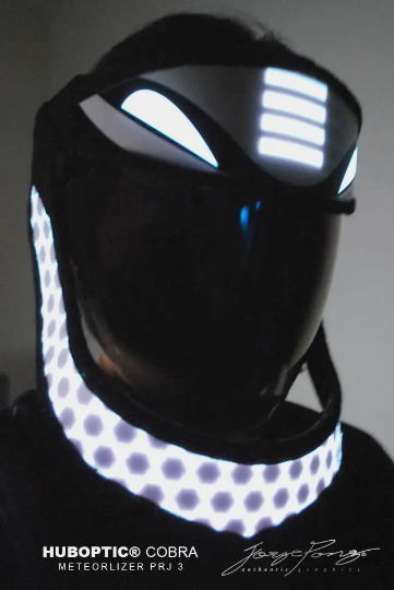 Cobra PRJ3 Mask HUBOPTIC® DJ mask Sound Reactive Light Up Mask ledmask1001