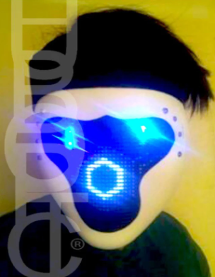 Cyborg Ape LED Mask HUBOPTIC® DJ mask Sound Reactive Light Up Mask ledmask21001