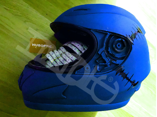 Trooper Robot Helmet HUBOPTIC® LED Helmet Sound Reactive illuminated Helmet ledhelmet11001