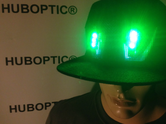 Cyborg Light Up Hat Cosplayer Cap Costume Sound Reactive HUBOPTIC® Gear Customization ledgears170001