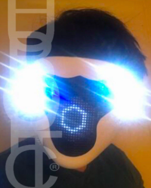 Cyborg Ape LED Mask HUBOPTIC® DJ mask Sound Reactive Light Up Mask ledmask21001