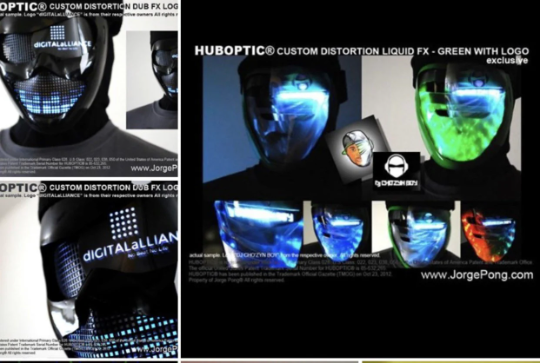 Commission custom Helmet (Royalty Licensing Free) HUBOPTIC® LED Dj Helmet Customization ledhelmet13001