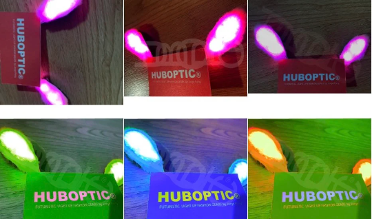 Cosplay Rabbit Light Up Ears Costume Sound Reactive HUBOPTIC® Gear Customization ledgears100001